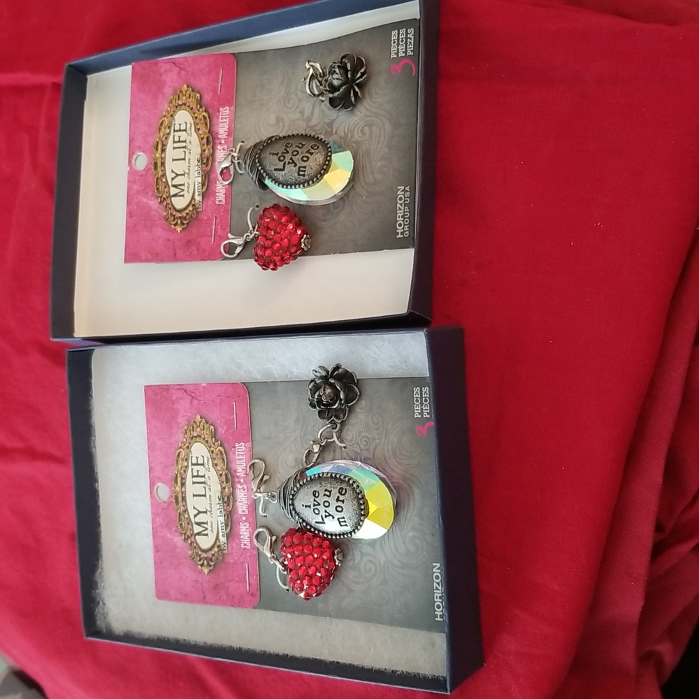 My Life 3 piece Charms Set. Lot of 2.